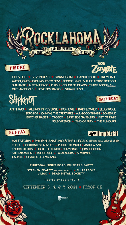 Rocklahoma Daily Band Lineups Announced Single Day Tickets On Sale