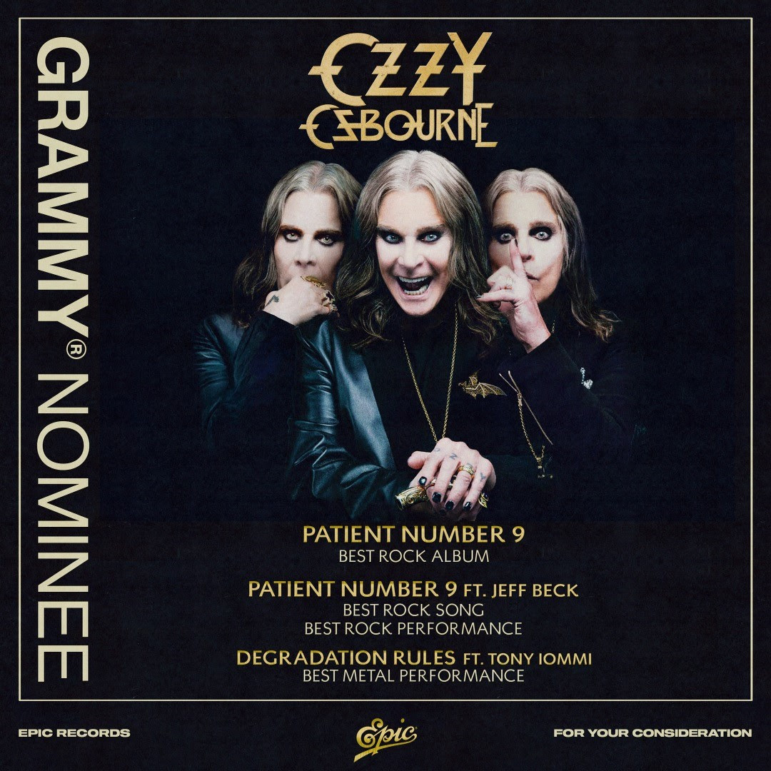 Ozzy Osbourne Earns Four Grammy Nominations Including “Best Rock Album